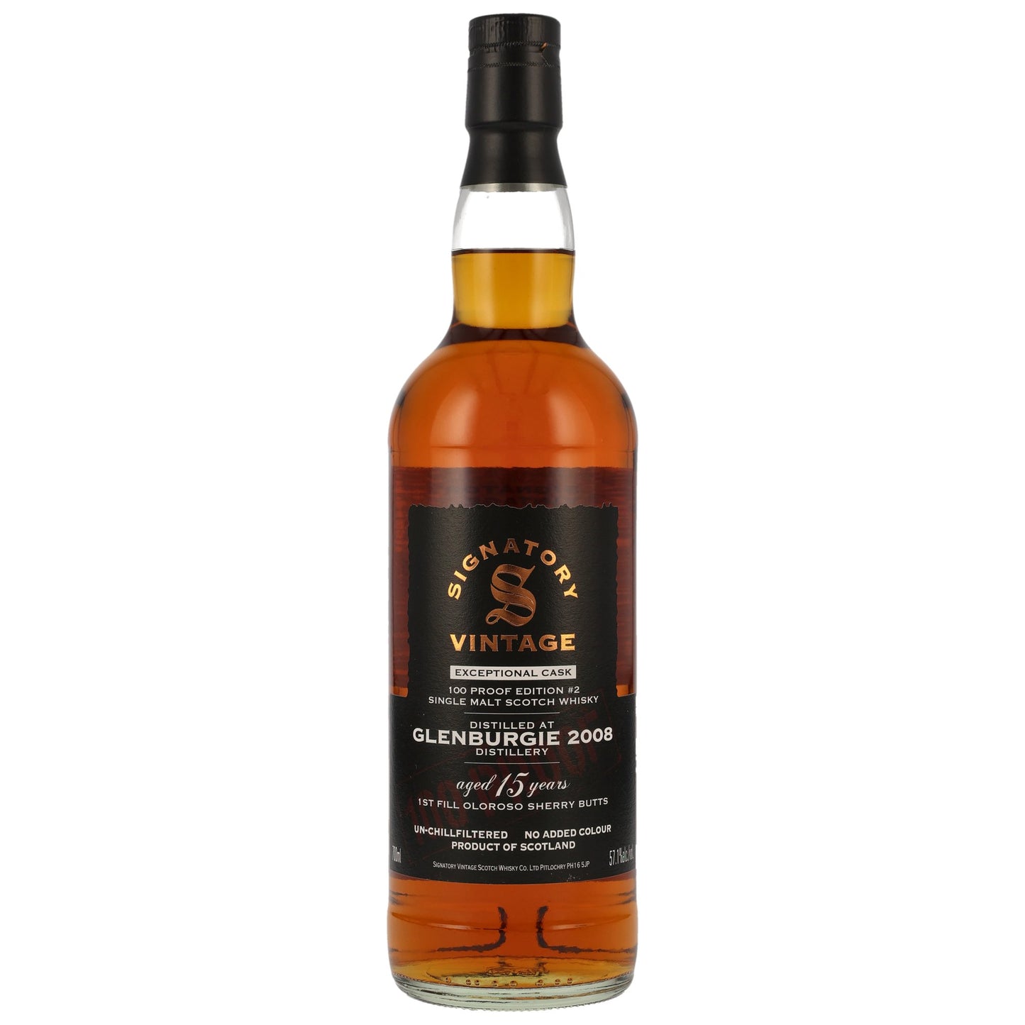 글렌버기 2008 15년 시그나토리 빈티지 100 프루프 익셉셔널 에디션 #2 700ml 기프트 박스없음 관세 부가세 교육세 주세 전체 포함