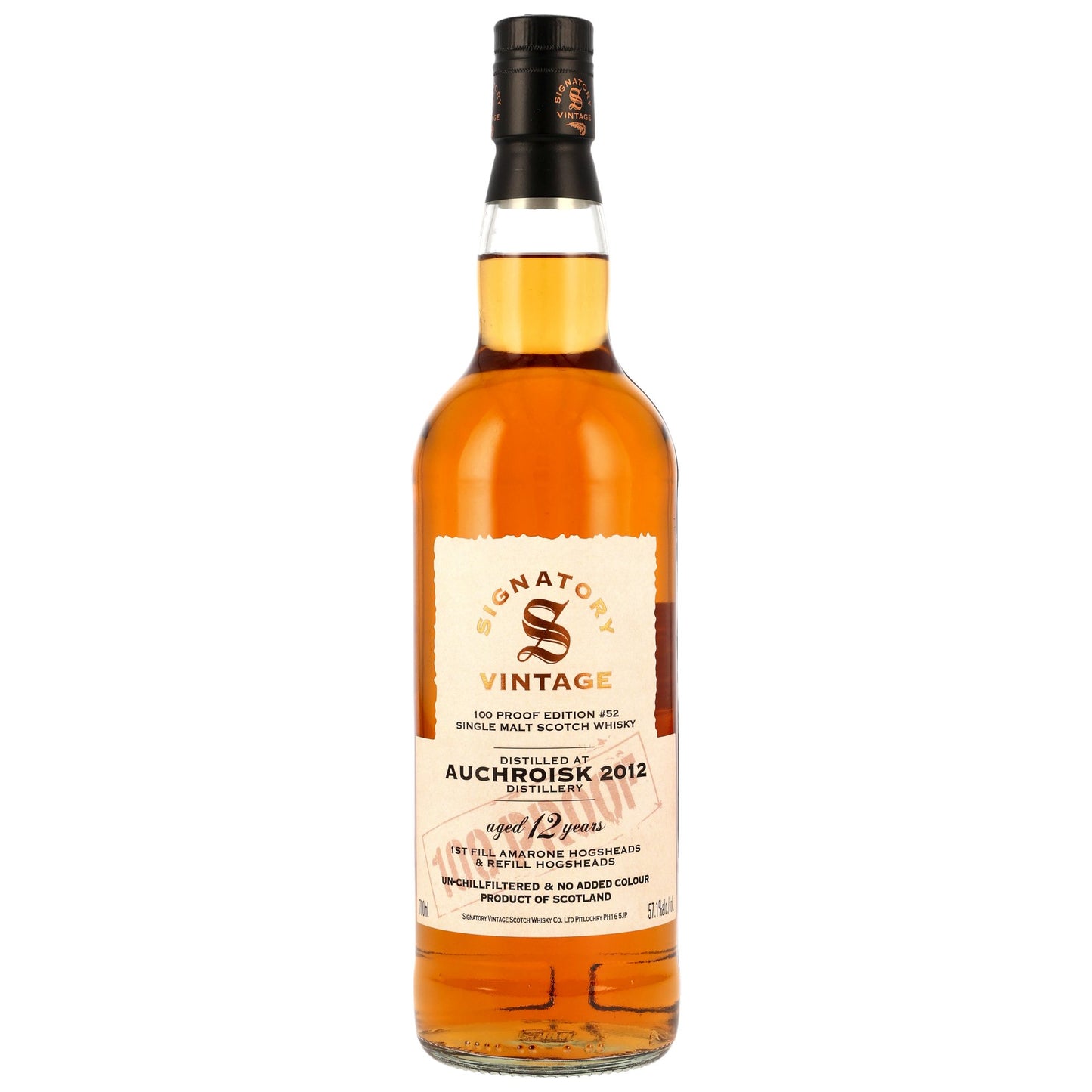 오이로이스크 2012/2025 시그나토리 빈티지 100 프루프 에디션 #52 57.1%vol. 700ml 기프트 박스없음 관세 부가세 교육세 주세 전체 포함