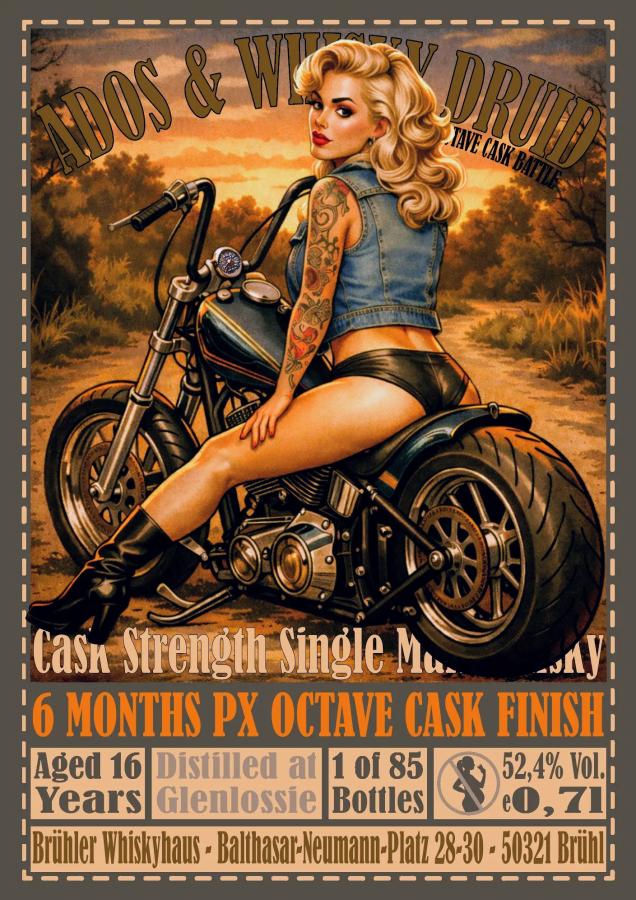 ADOS & Whisky Druid Octave cask Battle 글렌로씨 16년 6개월 PX 옥타브 캐스크 피니쉬 52.4%vol 700ml 관세 부가세 교육세 주세 전체 포함