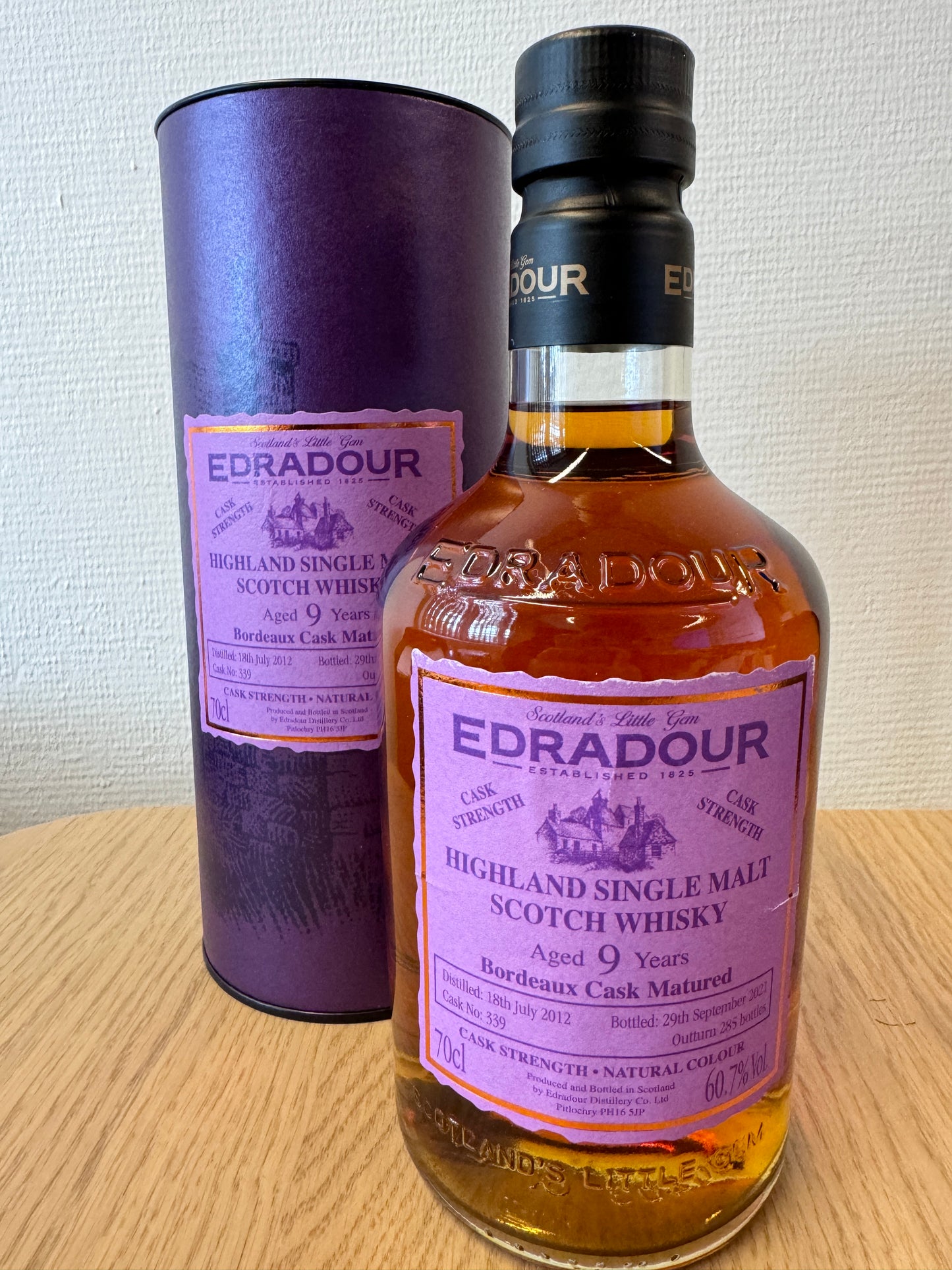 에드라두어 2012/2021 CS 보르도 캐스크 No.339 60.7%vol 700ml 관세 부가세 교육세 주세 전체 포함