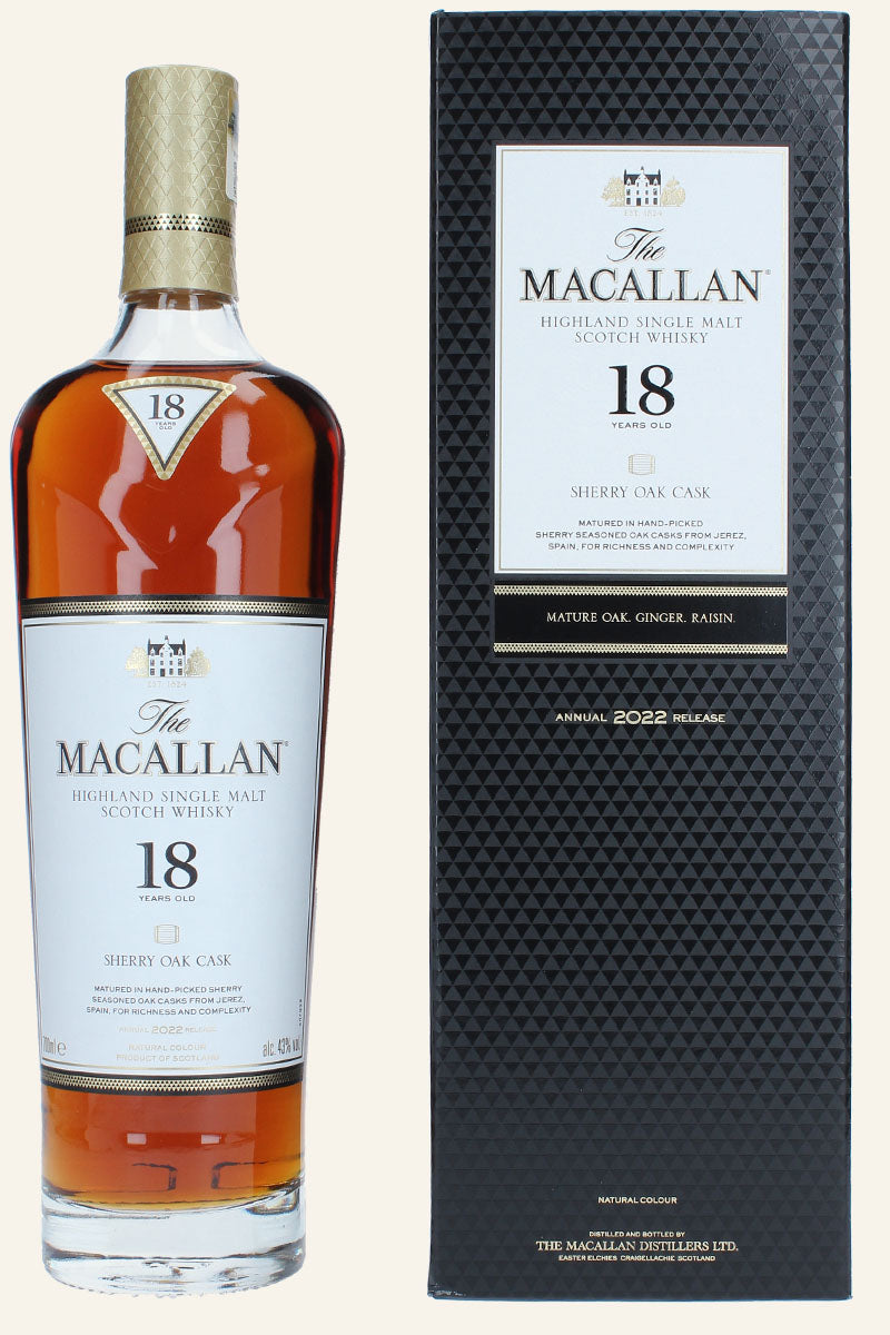 맥켈란 18년 쉐리오크 캐스크 43%vol. 700ml 관세 부가세 교육세 주세 전체 포함