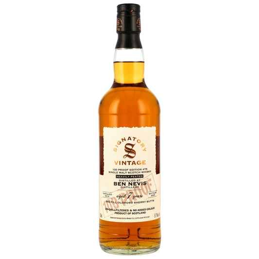 시그나토리 빈티지 100 프루프 에디션 #75 벤 네비스 7년 2019/2026 57.1%vol. 700ml 기프트 박스없음 관세 부가세 교육세 주세 전체 포함