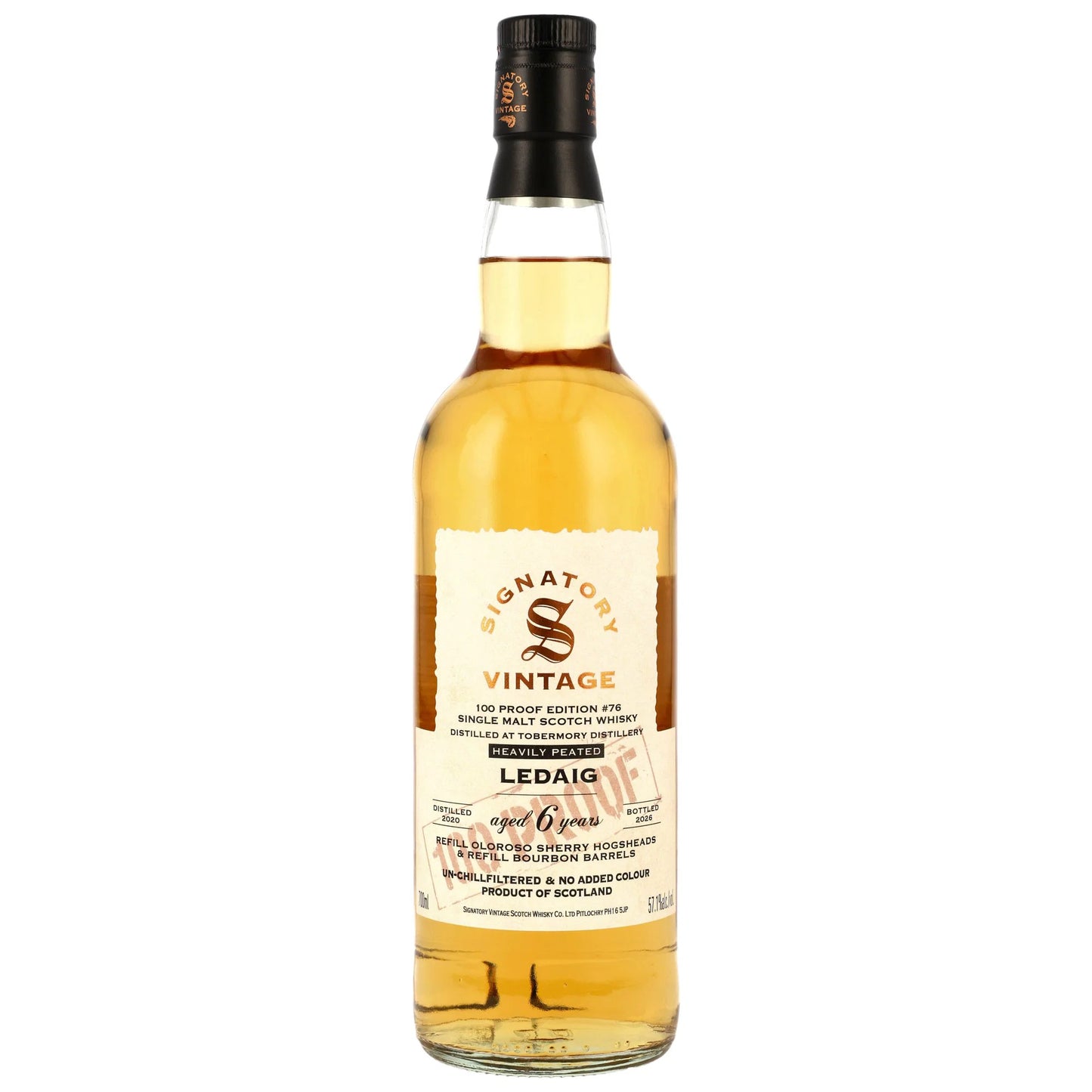 시그나토리 빈티지 100 프루프 에디션 #76 레칙 6년 2020/2026 57.1%vol. 700ml 기프트 박스없음 관세 부가세 교육세 주세 전체 포함