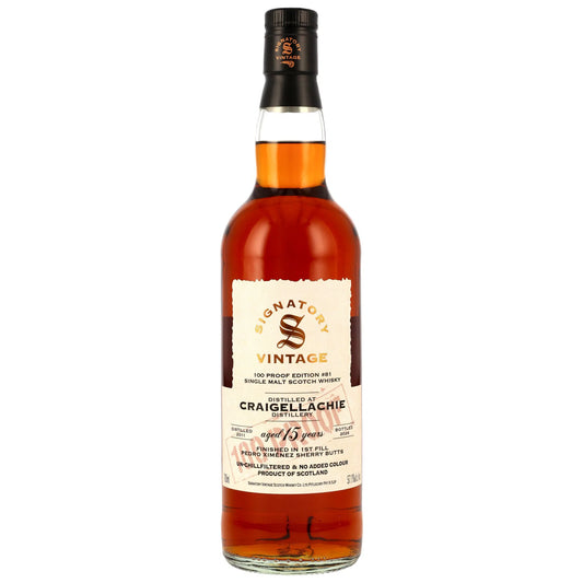 시그나토리 빈티지 100 프루프 에디션 #81 크라이겔라키 15년 2011/2026 57.1%vol. 700ml 기프트 박스없음 관세 부가세 교육세 주세 전체 포함