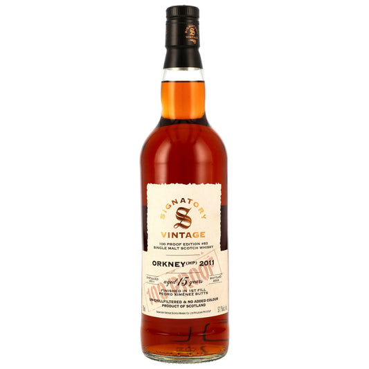 시그나토리 빈티지 100 프루프 에디션 #83 오크니(HP) 15년 2011/2026 57.1%vol. 700ml 기프트 박스없음 관세 부가세 교육세 주세 전체 포함