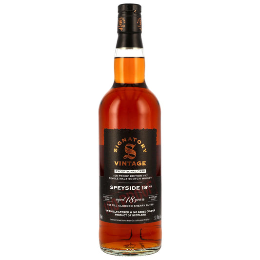 스페이사이드(M) 18년 시그나토리 빈티지 100 프루프 익셉셔널 에디션 #17 57.1%vol. 700ml 기프트 박스없음 관세 부가세 교육세 주세 전체 포함
