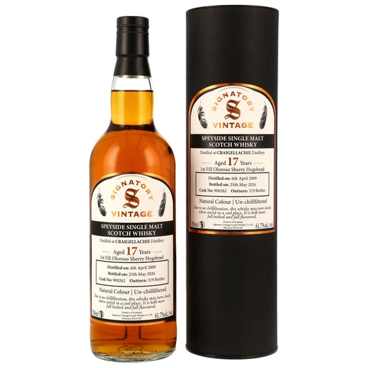 시그나토리 빈티지 크라이겔라키 17년 2009/2026 1st필 올로로쏘 쉐리 혹스헤드 Cask No.900262 61.7%vol. 700ml 관세 부가세 교육세 주세 전체 포함