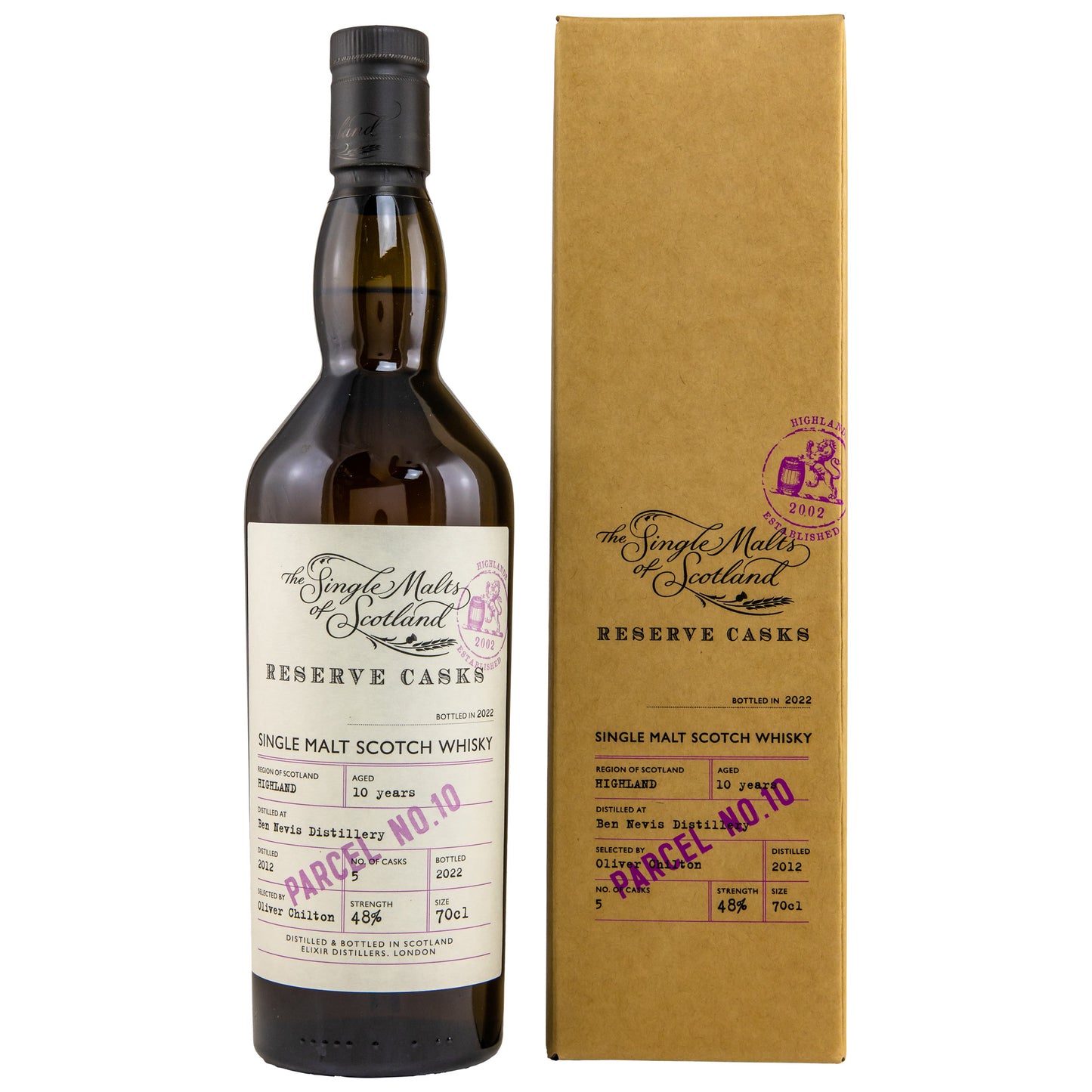 The Single malts of Scotland 벤 네비스 2012/2022 10년 리저브 캐스크 파셀 #10 48.0%vol. 700ml 관세 부가세 교육세 주세 전체 포함