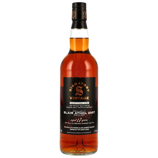 블레어 아솔 17년 시그나토리 빈티지 100 프루프 익셉셔널 에디션 #9 700ml 기프트 박스없음 관세 부가세 교육세 주세 전체 포함