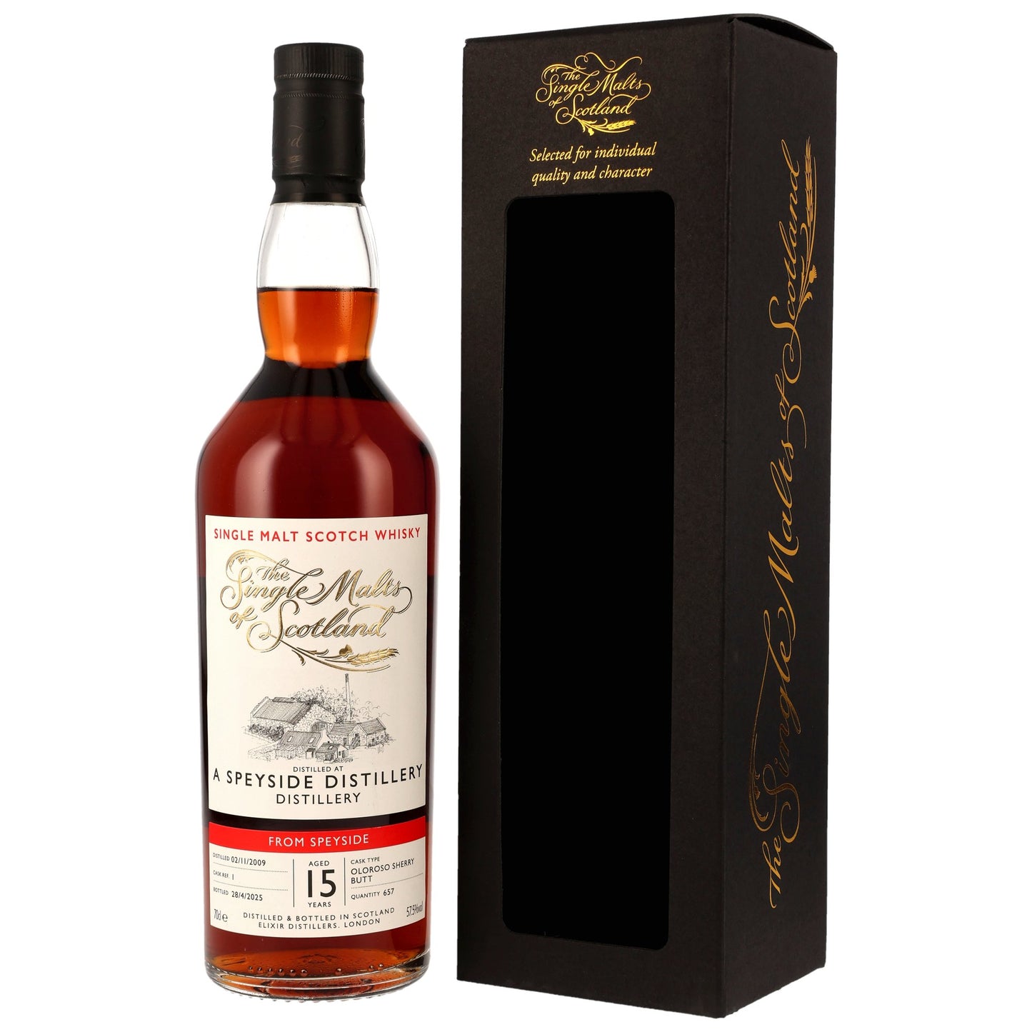 The Single malts of Scotland 스페이사이드 몰트 2009/2025 15년 올로로소 쉐리 벗 #1 57.5%vol. 700ml 관세 부가세 교육세 주세 전체 포함