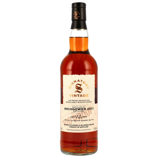 인치고워 2011/2025 시그나토리 빈티지 100 프루프 에디션 #53 57.1%vol. 700ml 기프트 박스없음 관세 부가세 교육세 주세 전체 포함