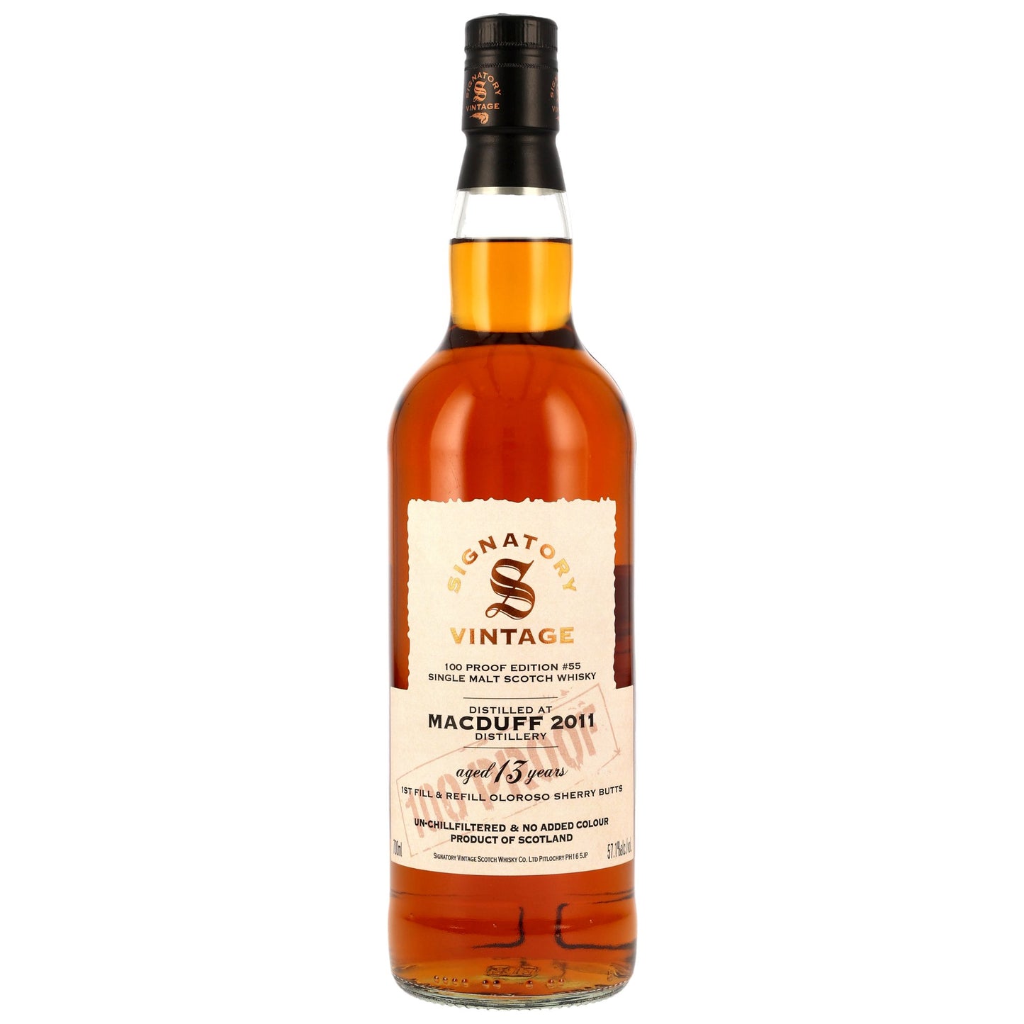 맥더프 2011/2025 시그나토리 빈티지 100 프루프 에디션 #55 57.1%vol. 700ml 기프트 박스없음 관세 부가세 교육세 주세 전체 포함