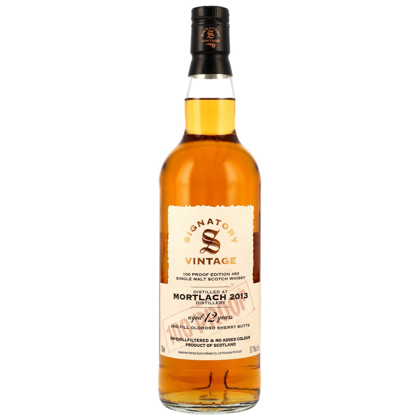 몰트락 2013/2025 시그나토리 빈티지 100 프루프 에디션 #60 57.1%vol. 700ml 기프트 박스없음 관세 부가세 교육세 주세 전체 포함