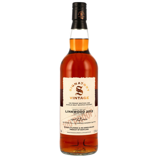 링크우드 2012/2025 시그나토리 빈티지 100 프루프 에디션 #68 57.1%vol. 700ml 기프트 박스없음 관세 부가세 교육세 주세 전체 포함