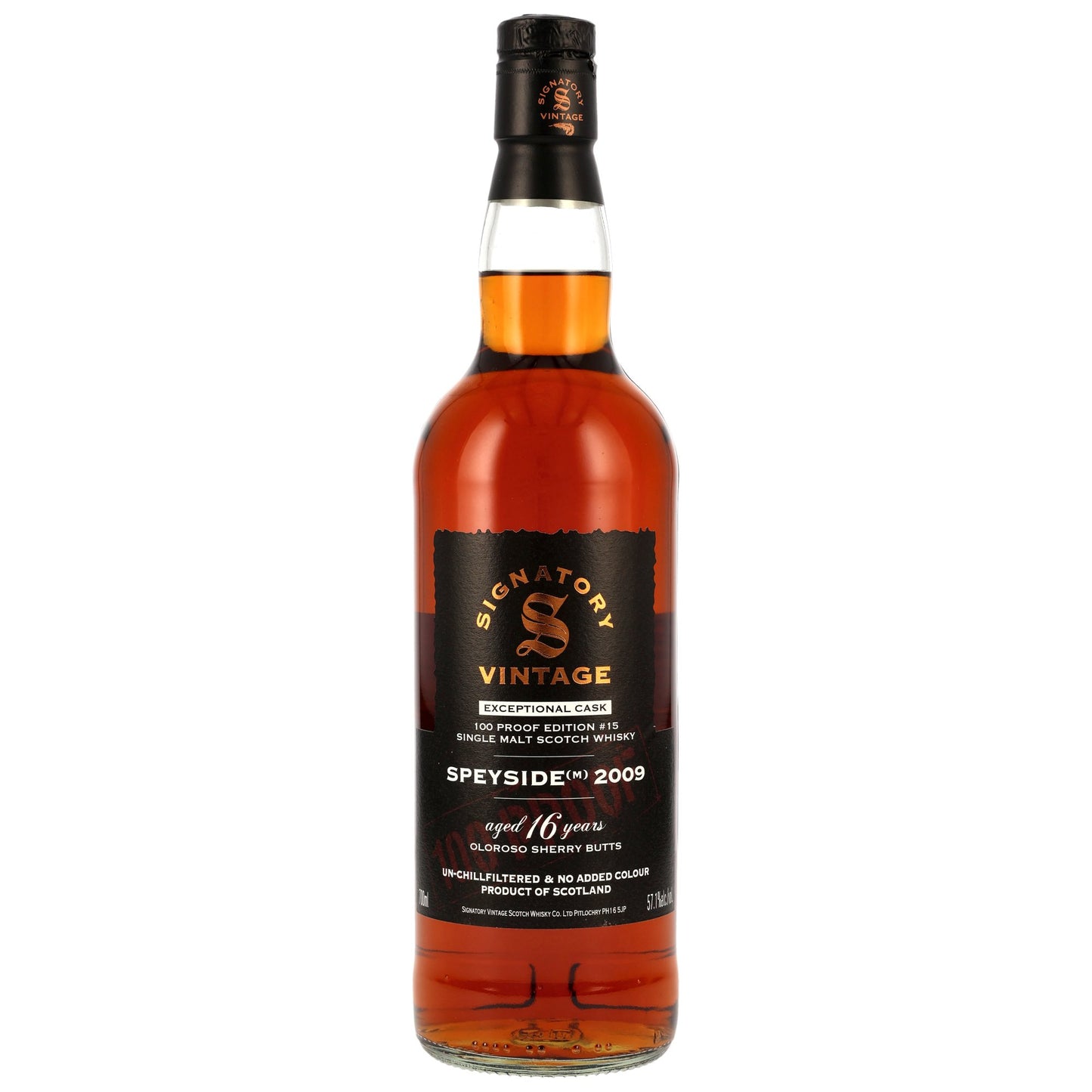 스페이사이드(M) 16년 시그나토리 빈티지 100 프루프 익셉셔널 에디션 #15 57.1%vol. 700ml 기프트 박스없음 관세 부가세 교육세 주세 전체 포함