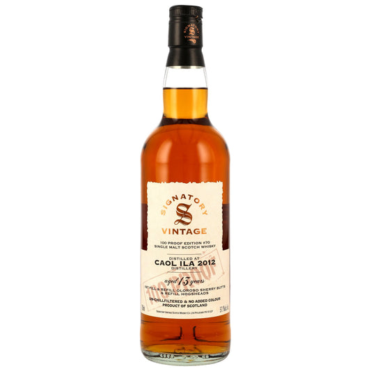 시그나토리 빈티지 100 프루프 에디션 #70 쿨 일라 13년 2012/2026 57.1%vol. 700ml 기프트 박스없음 관세 부가세 교육세 주세 전체 포함