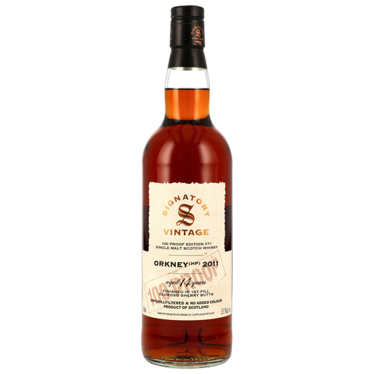 시그나토리 빈티지 100 프루프 에디션 #71 오크니(HP) 14년 2011/2026 57.1%vol. 700ml 기프트 박스없음 관세 부가세 교육세 주세 전체 포함