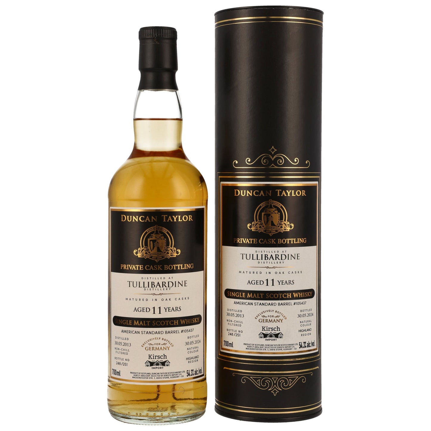 던컨테일러 툴리바딘 11년 2013/2024 아메리칸 스탠다드 베럴 #105437 54.3%vol. 700ml 관세 부가세 교육세 주세 전체 포함