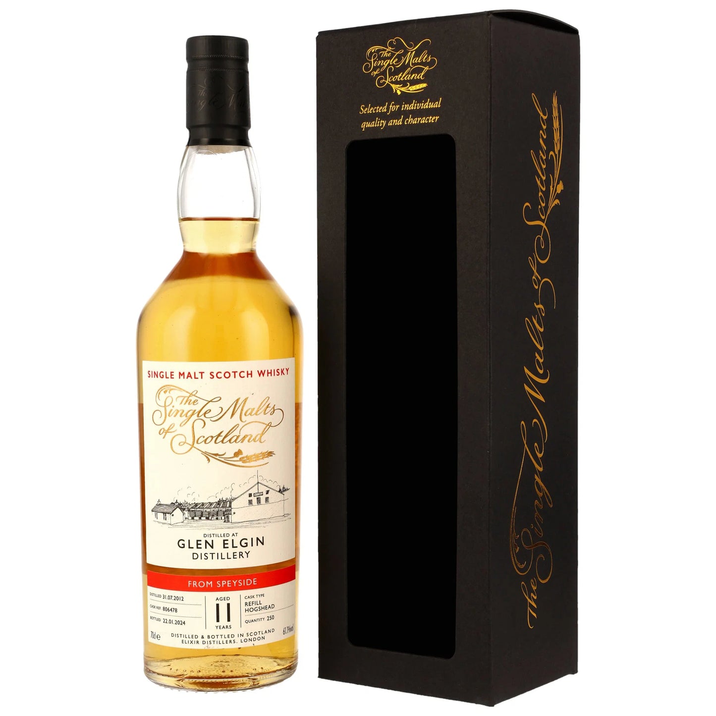 The Single malts of Scotland 글렌엘긴 11년 2012/2024 리필 혹스헤드 61.10%vol. 700ml 관세 부가세 교육세 주세 전체 포함